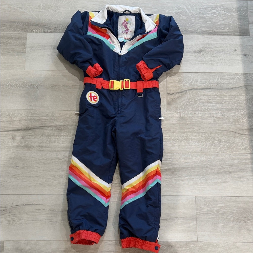 Tipsy Elves Navy Retro graphic Ski Suit